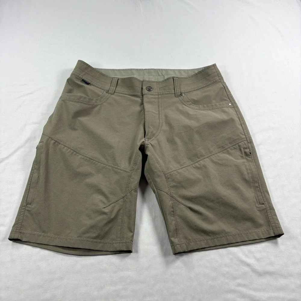 Kuhl Silencr Shorts Mens 34 Brown Ripstop Cargo Stretch Outdoor Hiking Trail